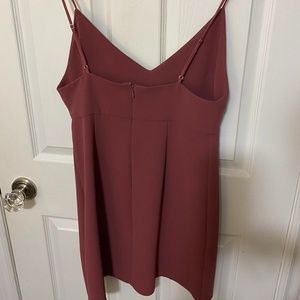 Wilfred Aritzia Berry Red / Pink Crepe Mini Slip Tank Dress